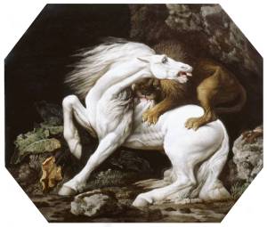 Horse Attacked by a Lion 1769 by George Stubbs 1724-1806